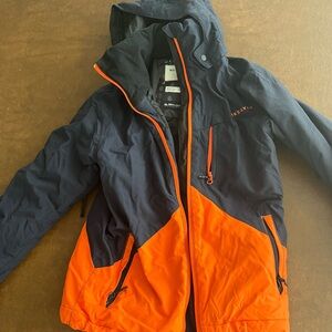 Quiksilver Black and Orange Boys Ski Jacket